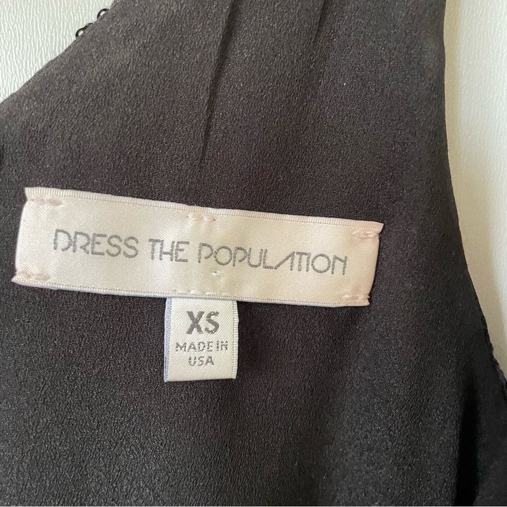 Dress The Population Lelani Mini-Illusion Corded Lace Dress, Sz XS - Picture 8 of 8